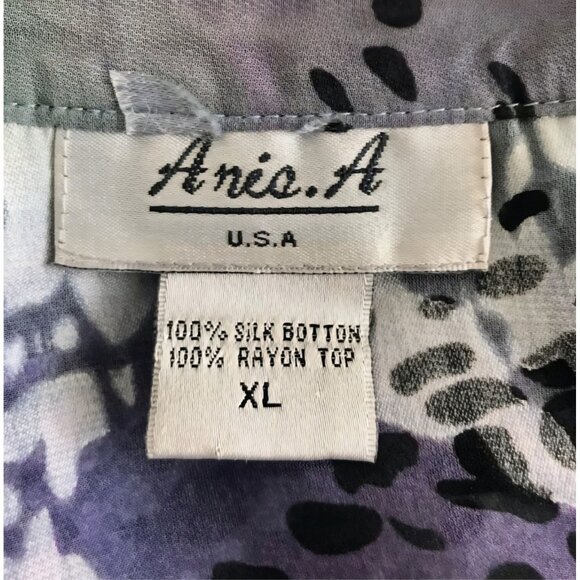 Vintage Anis A XL Blouse Velvet Burnout Blouse Bohemian Occasion Long Sleeve - Picture 5 of 7